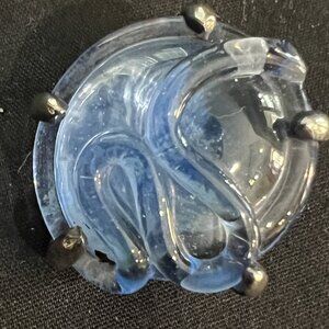 VINTAGE MARQUITA MASTERSON ARTISAN POURED GLASS EARRINGS